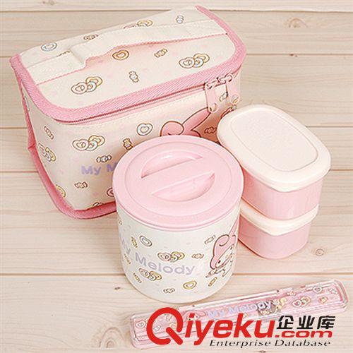 其他品牌 日本進口 zp mymelody 美樂蒂 保溫飯盒 便當盒套裝