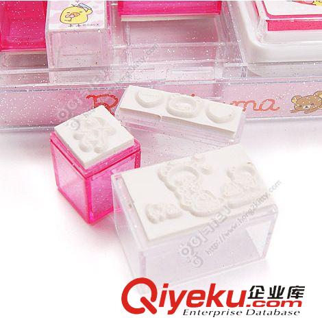 其他品牌 韓國zprilakkuma 松弛熊 迷你卡通印章16個套裝 帶紅色藍色印尼