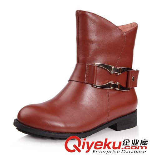 tj清倉(cāng)（超值區(qū)） 廣貨短靴  頭層牛皮側(cè)拉鏈靴 tj清新品DX58-A8 女牛皮低筒靴原始圖片2