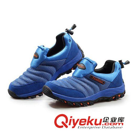 戶外鞋 廠家批發(fā)戶外登山旅游男款透氣網(wǎng)布拼接套腳鞋網(wǎng)布透氣減震男鞋原始圖片2