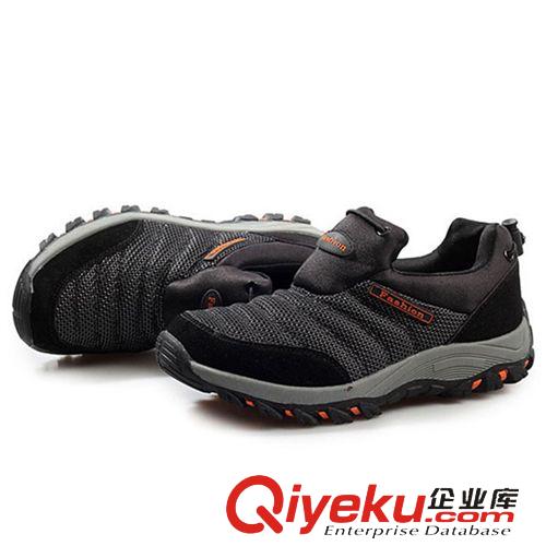 戶外鞋 廠家批發(fā)戶外登山旅游男款透氣網(wǎng)布拼接套腳鞋網(wǎng)布透氣減震男鞋原始圖片3