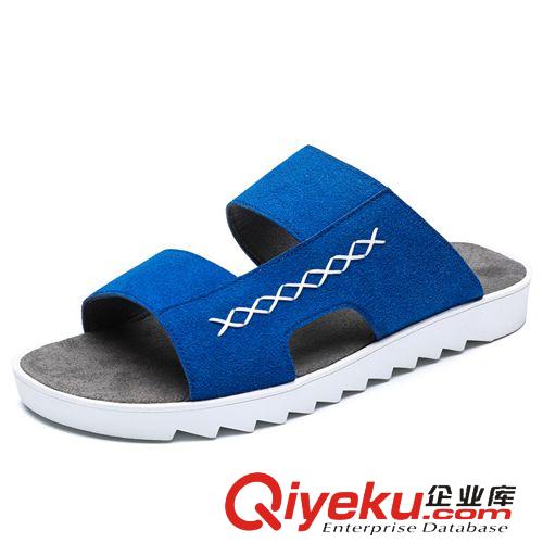 涼拖 廠家直銷批發(fā)新款男士涼鞋磨砂 沙灘鞋男皮涼拖鞋耐磨 一件代發(fā)原始圖片2