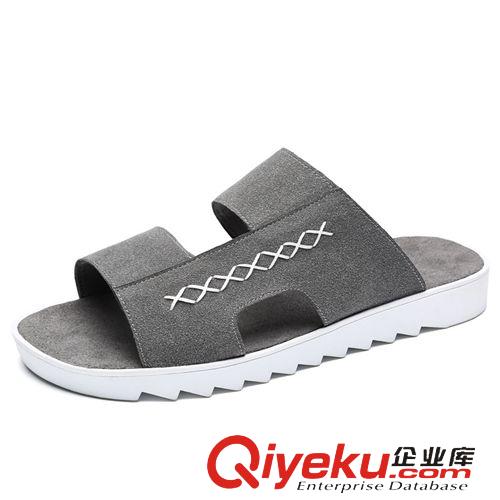 涼拖 廠家直銷批發(fā)新款男士涼鞋磨砂 沙灘鞋男皮涼拖鞋耐磨 一件代發(fā)原始圖片3