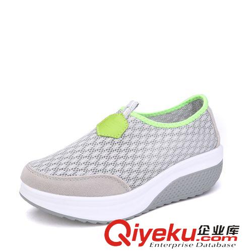 搖搖鞋 2015夏款透氣網(wǎng)面搖搖鞋厚底休閑鞋 運(yùn)動(dòng)旅游套腳增高搖搖鞋批發(fā)