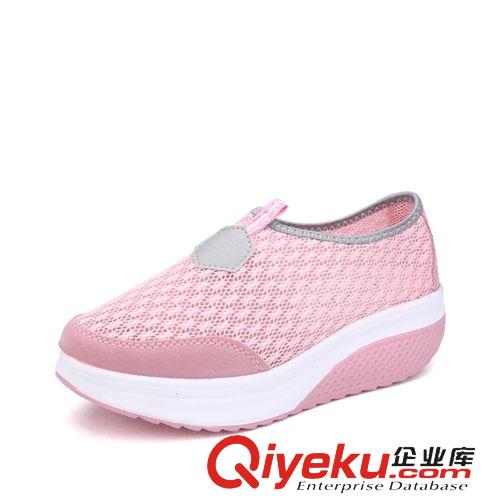 搖搖鞋 2015夏款透氣網(wǎng)面搖搖鞋厚底休閑鞋 運(yùn)動(dòng)旅游套腳增高搖搖鞋批發(fā)