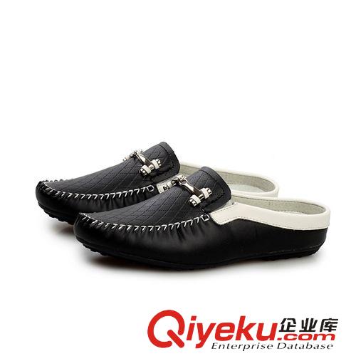拖鞋 夏季新款男士半拖鞋包頭zp休閑皮鞋韓版潮流懶人鞋無后跟潮男鞋原始圖片2