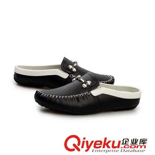 拖鞋 夏季新款男士半拖鞋包頭zp休閑皮鞋韓版潮流懶人鞋無后跟潮男鞋原始圖片3
