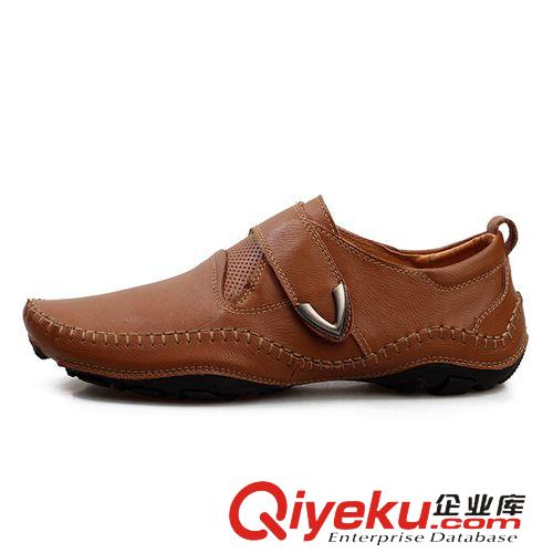 豆豆鞋 創(chuàng)渃zp新款男鞋頭層皮休閑鞋駕駛八爪鞋男式輕便司機鞋百搭單鞋原始圖片2
