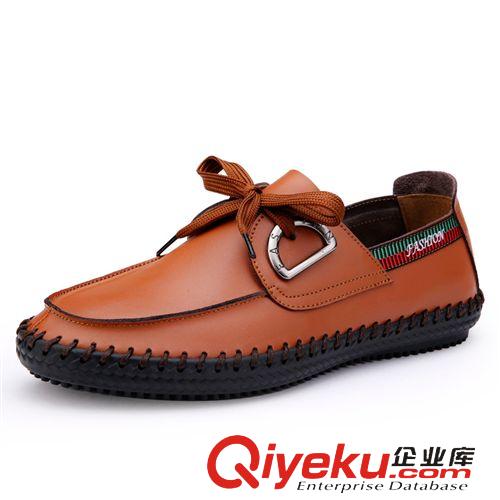 豆豆鞋 14新款時(shí)尚男豆豆鞋真皮頭層牛皮英倫駕車(chē)鞋皮鞋男懶人套腳鞋批發(fā)