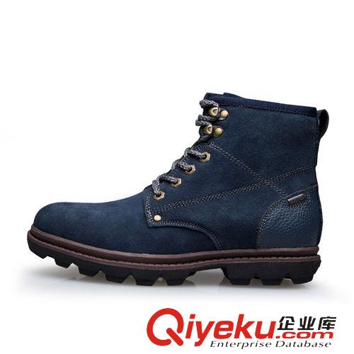 棉鞋 冬季男士真皮運(yùn)動休閑棉鞋高幫戶外棉皮鞋雪地靴復(fù)古英倫男棉鞋原始圖片2