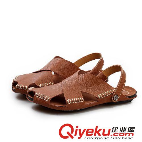 50-80元 2014夏季新品男士涼鞋zp透氣街頭風(fēng)皮涼鞋zp涼鞋韓版鞋批發(fā)原始圖片3