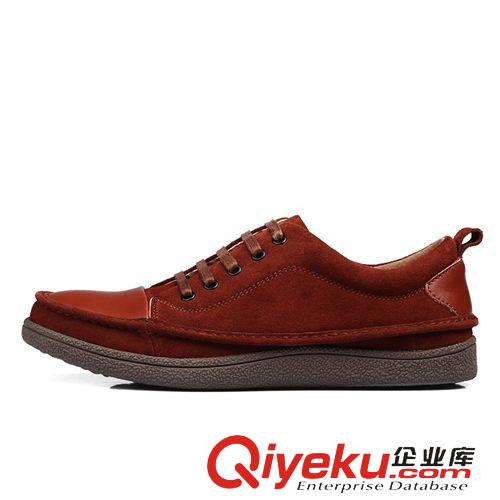 2015-2月新款 創(chuàng)渃zp新款男鞋男士休閑鞋韓版潮反絨皮低幫單鞋英倫時尚男板鞋原始圖片2