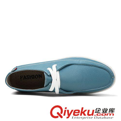 皮鞋 創(chuàng)渃zp新款男鞋時尚頭層皮單鞋韓版zp板鞋青春潮流日常休閑鞋原始圖片3