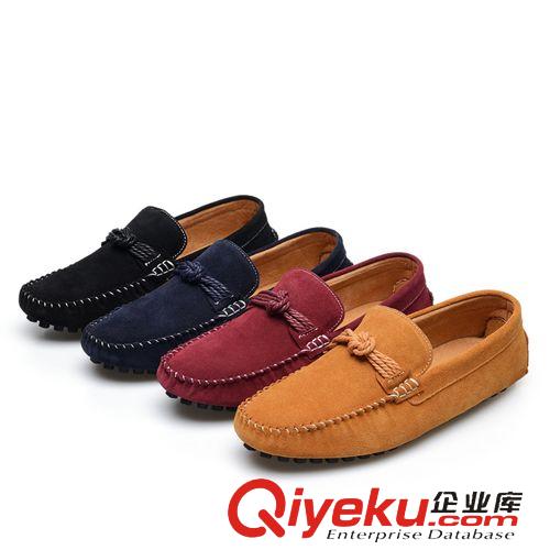 豆豆鞋 廠家直銷(xiāo)2014新款手工編織潮流男豆豆鞋男zp鞋磨沙皮透氣駕車(chē)鞋原始圖片3