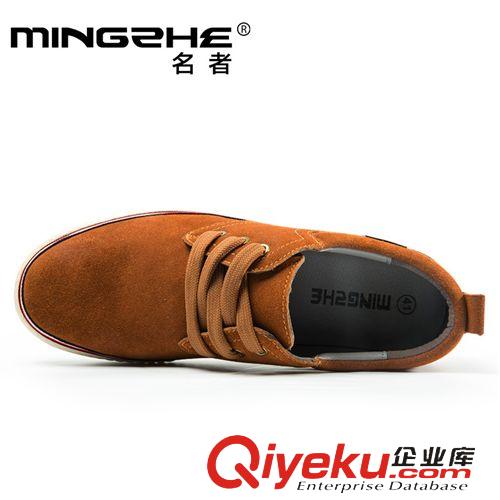 休閑皮鞋 批發秋冬款流行男鞋板鞋男士休閑鞋韓版潮流反絨皮鞋男英倫潮鞋子原始圖片3