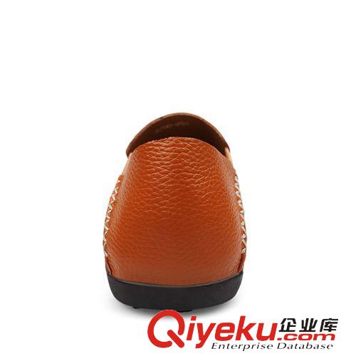 潮流英倫休閑鞋 百搭懶人一腳穿超輕單鞋新款男士休閑皮鞋潮流純色低幫鞋一件代發(fā)原始圖片3