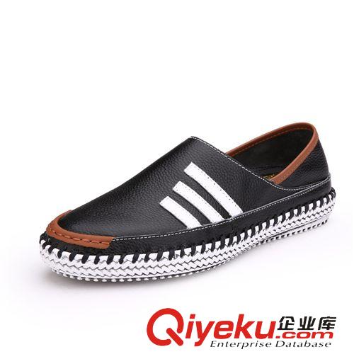 商務(wù)/休閑皮鞋 潮流手工縫線(xiàn)透氣內(nèi)里防滑低幫鞋夏季男款頭層皮休閑男鞋一件代發(fā)原始圖片2