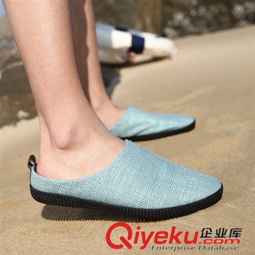 帆布鞋 帆布鞋 男式帆布鞋 懶人一腳蹬帆布鞋 平底戶外帆布鞋原始圖片3