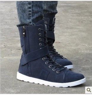 男鞋 冬季新款復(fù)古馬丁靴軍靴男靴子時(shí)尚靴男士高幫長(zhǎng)筒靴韓版男鞋批發(fā)原始圖片2