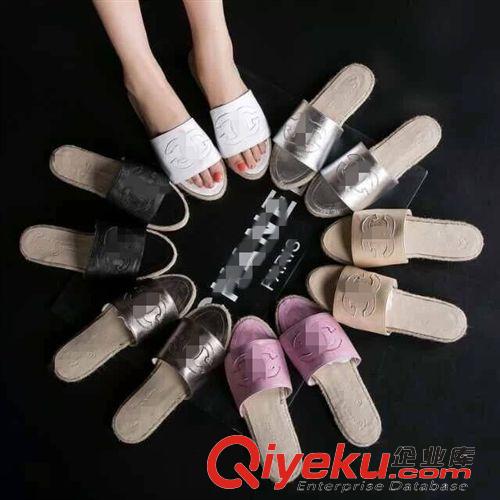 推薦淘寶爆款代理 歐洲站夏季H家H拖鞋女zp漆皮糖果色女粗跟高跟女涼鞋一字涼拖鞋