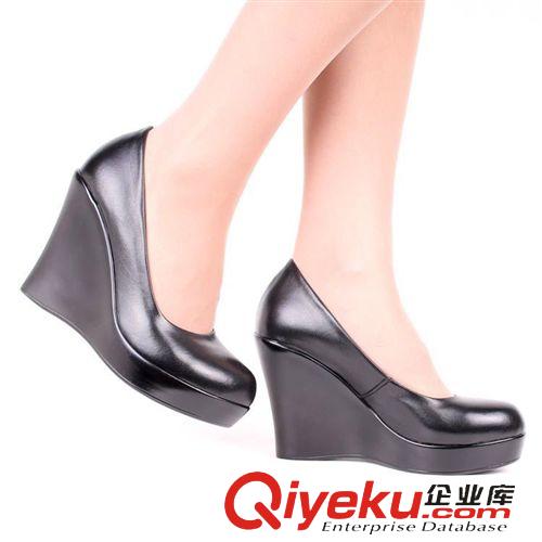按款式分類 2014歐美坡跟女鞋 四季鞋圓頭淺口鞋一鞋兩穿高跟低幫鞋虧本清倉原始圖片2