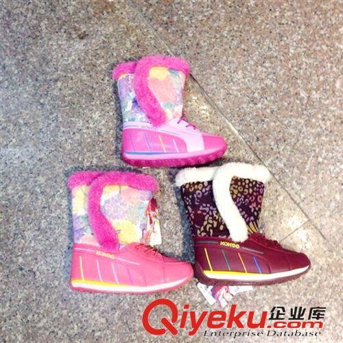童鞋 全網直銷 男童寶寶冬短靴 女童兒童雪地靴防水保暖童鞋童靴原始圖片3