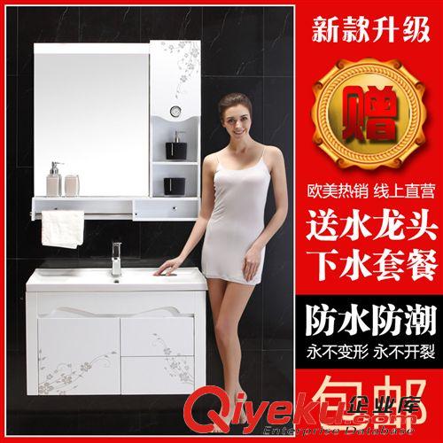 衛(wèi)浴柜洗衣柜 tj包郵 PVC浴室柜組合衛(wèi)浴柜歐式洗手盆洗臉面盆池小洗漱臺(tái)9002原始圖片2