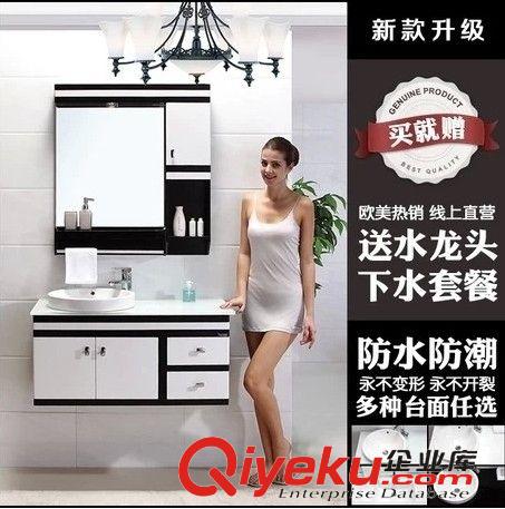 衛(wèi)浴柜洗衣柜 包郵新沃瑪tj浴室柜組合 PVC衛(wèi)浴柜馬賽克歐式洗手洗臉盆柜5