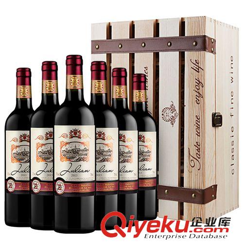 其他 醉夢(mèng)紅酒 法國(guó)原瓶進(jìn)口紅酒 朱莉安紅標(biāo) 干紅 葡萄酒 6支裝禮盒原始圖片2