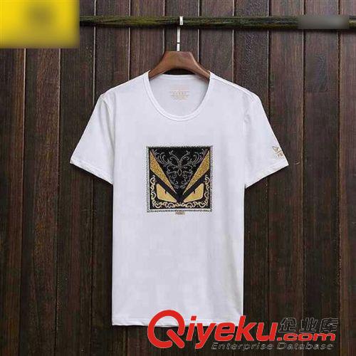 3月新款 66825200惹人愛的小怪獸 絲光珠地網(wǎng)面料 男士短袖 夏天T恤修身