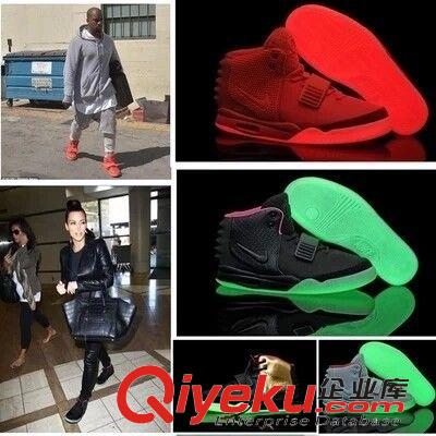 耐克2015 工廠直銷代發 韋斯特  yeezy 2代龍鱗情侶鞋夜光籃球鞋男鞋女潮鞋