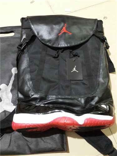 {dj0}專區媲美專柜 AJ11鞋底包 登山包 休閑包 帥氣 黑白