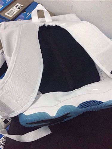 {dj0}專區媲美專柜 AJ11鞋底包 登山包 休閑包 帥氣 黑白