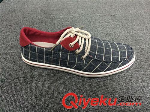 2015年男鞋 5/6 2015熱銷新品男士休閑格子布鞋單鞋晉江厚錦庫(kù)存鞋批發(fā)A03原始圖片2