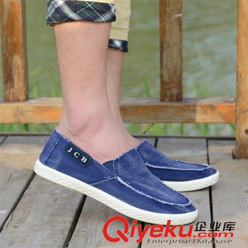 帆布鞋 2015新款春夏透氣男帆布鞋時(shí)尚休閑男鞋一腳蹬懶人鞋老北京布鞋