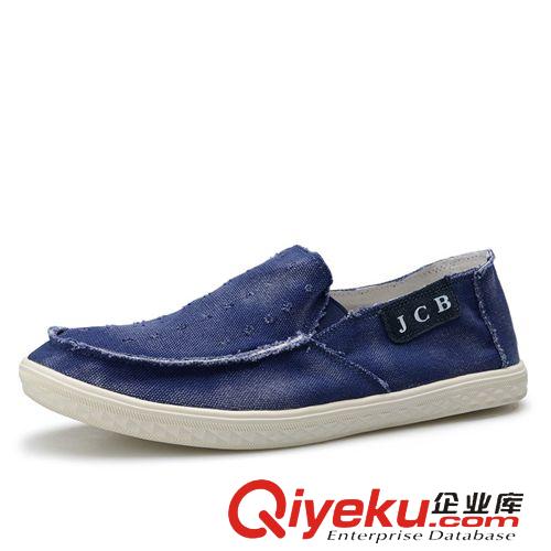 帆布鞋 2015新款春夏透氣牛仔帆布鞋時(shí)尚休閑男鞋一腳蹬懶人鞋老北京布鞋原始圖片2