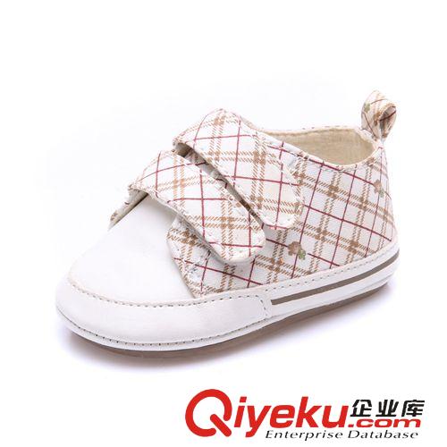 童鞋專區(qū) 直銷2015春款熱銷橡膠底時(shí)尚魔術(shù)貼格子防滑學(xué)步鞋tj清倉處理