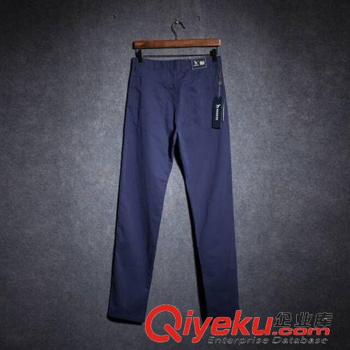 男款下裝 春季新款完美正品！男士時(shí)尚春夏款亮色修身彈力休閑褲 長(zhǎng)褲0111原始圖片2