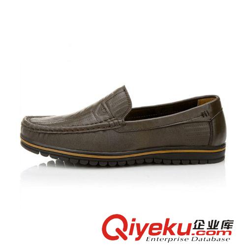 單鞋 商務(wù)休閑男士皮鞋手工縫制鞋zp抓紋牛皮gd品牌一腳蹬駕車(chē)鞋原始圖片3