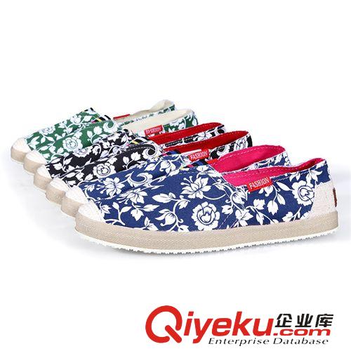 單鞋 現貨批發 歐美風時尚印花平底套腳鞋 女士{sx}耐磨防滑平底鞋原始圖片3