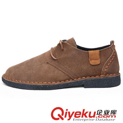 單鞋 熱銷新品 都市時尚英倫風反絨皮休閑男士單鞋 圓頭耐磨男鞋批發