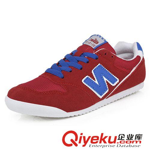 跑步鞋 廠家熱賣批發(fā) 時(shí)尚經(jīng)典N字男士跑鞋 優(yōu)質(zhì)反絨皮透氣減震運(yùn)動(dòng)鞋原始圖片3