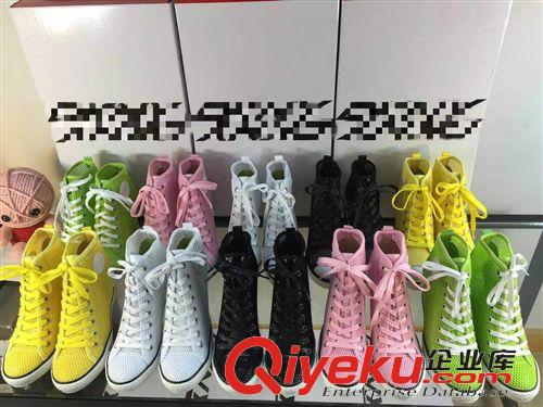 休閑鞋 2015春夏新款網(wǎng)紗歐美風(fēng)真皮高幫女鞋休閑舒適內(nèi)增高時(shí)尚魚嘴鞋