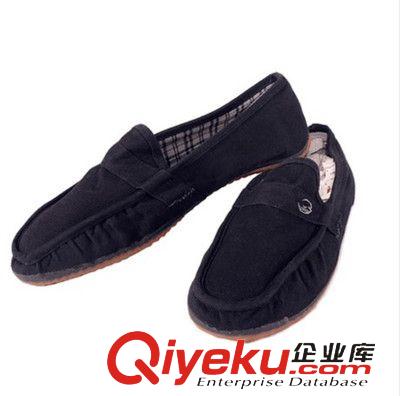 帆布鞋 2015夏季老北京布鞋一腳蹬男單鞋條絨鞋包子鞋北京布鞋 廠家批發