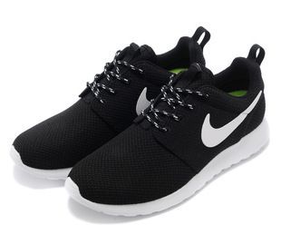 跑步鞋 春夏roshe run鞋女小跑休閑運動鞋倫敦旅游跑步鞋女鞋黑白跑鞋輕