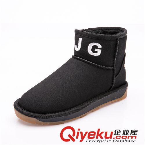 雪地靴 2015新款女中筒牛筋底套筒保暖字母現(xiàn)貨 女士保暖雪地靴一件代發(fā)原始圖片3
