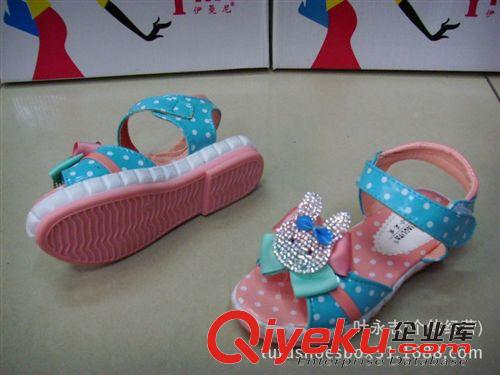 童鞋 2014夏季單色tj女童時尚可愛燙鉆兔兔裝飾歐韓風搭扣小公主{za}原始圖片3