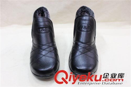 冬季女鞋 特價(jià)銷售皮毛一體舒適保暖鞋 車縫線加棉冬季媽媽棉鞋原始圖片2