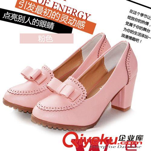 單鞋 2015四季韓國牛津鞋韓版工作鞋粗跟中高跟單鞋女鞋廠家直銷原始圖片3