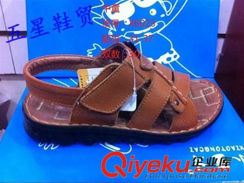 2015年3月份中童鞋專區(qū) 小童才中童沙灘涼鞋批發(fā)X6023#兩色30雙裝鞋子批發(fā)原始圖片2